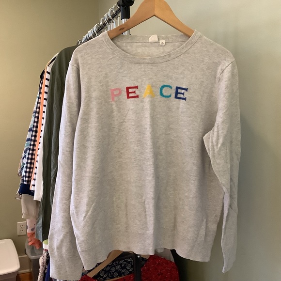 Rainbow Peace Crew Neck Sweater Xl 